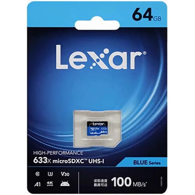 Карта памяти Lexar 633x microSDXC LSDMI64GBBCN633N 64GB 