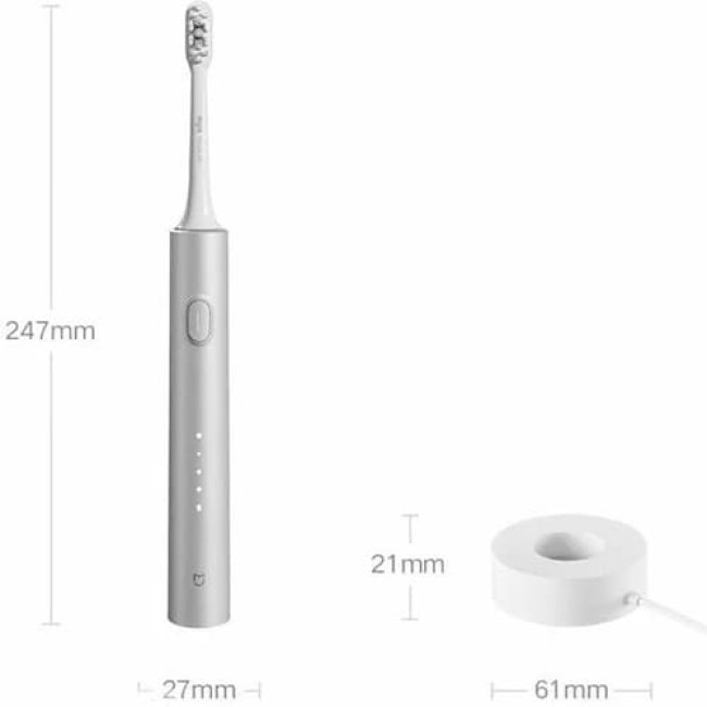 Электрическая зубная щетка Xiaomi Electric Toothbrush T302 MES608 (Международная версия) Серебристый