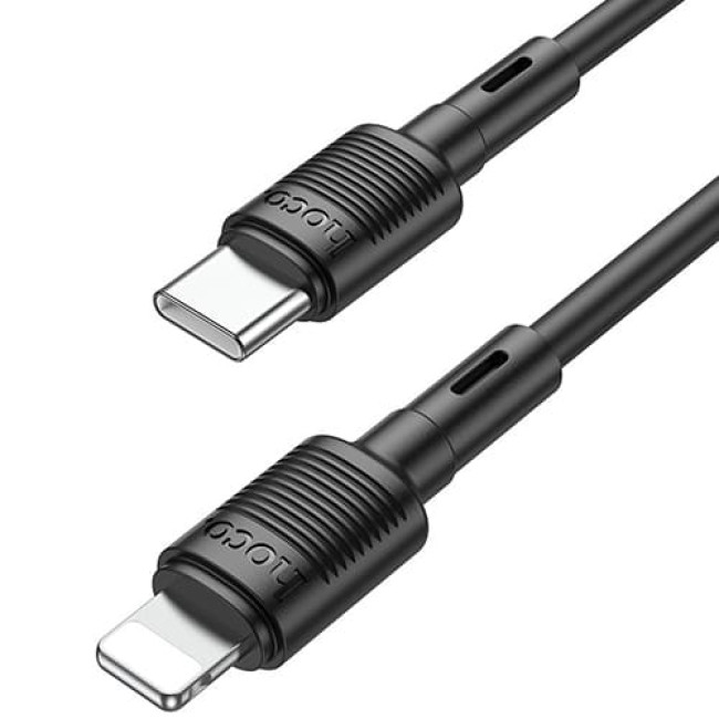 USB кабель Hoco X83 Victory Type-C to Lightning PD 20W, длина 1 метр Черный