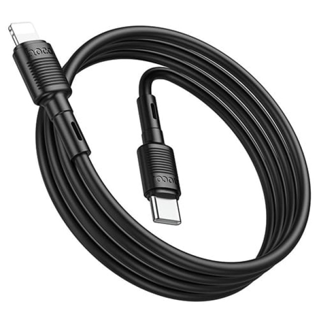 USB кабель Hoco X83 Victory Type-C to Lightning PD 20W, длина 1 метр Черный