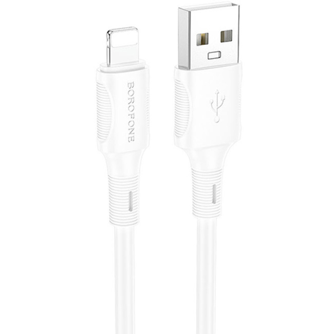 USB кабель Borofone BX80 Succeed Lighting, длина 1 метр Белый