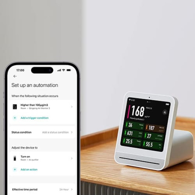 Анализатор загрязнённости воздуха Qingping Air Monitor 2 Белый