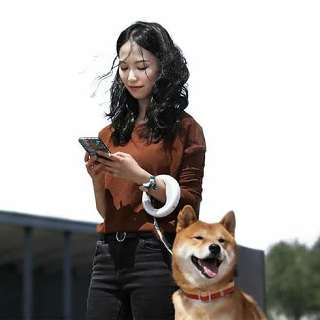 Поводок рулетка для собак Moestar UFO Retractable Leash 2 Air Белый