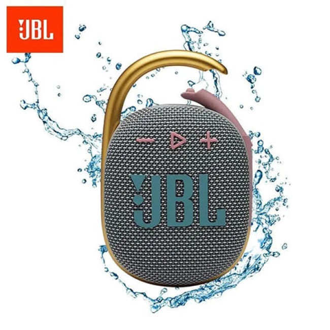 Портативная колонка JBL Clip 4 Серый/Золотистый