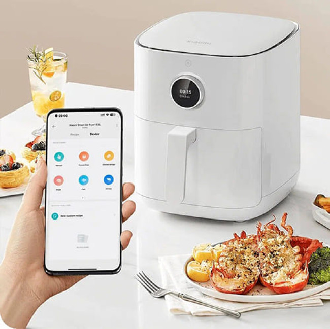 Аэрофритюрница Xiaomi Mijia Smart Air Fryer 4.5L MAF14 (Международная версия) Белый