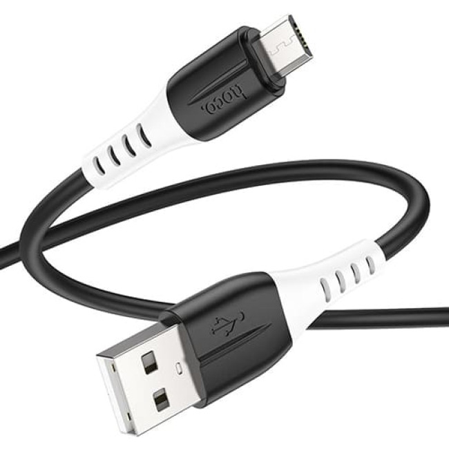 USB кабель Hoco X82 microUSB, длина 1 метр Черный