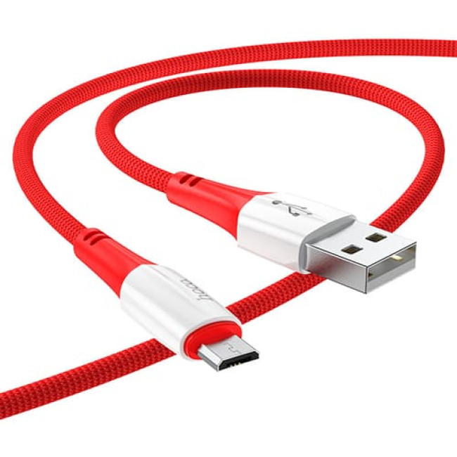 USB кабель Hoco X70 Ferry microUSB, длина 1 метр Красный