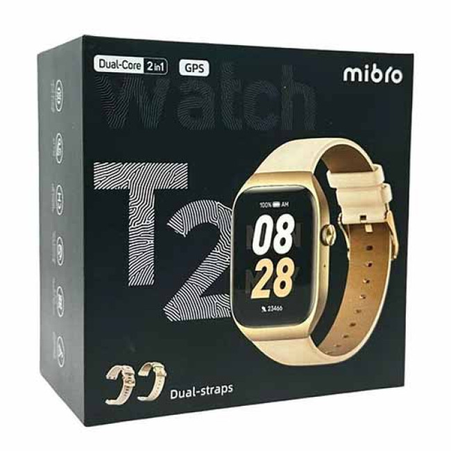 Умные часы Mibro T2 (2 ремешка) Золотистые