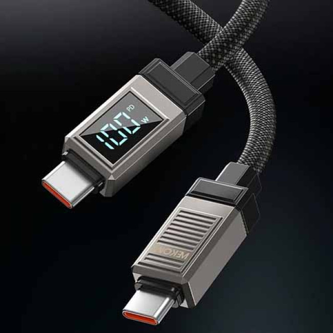 USB кабель Wekome WDC-41 Type-C 100W,  длина 1,2 метра Серый