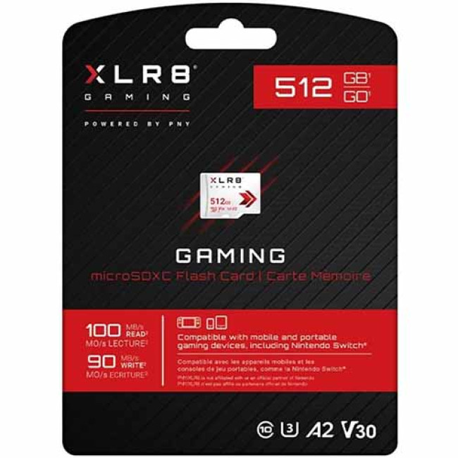 Карта памяти PNY XLR8 Gaming microSDXC P-SDU512V32100XLR-GE 512GB