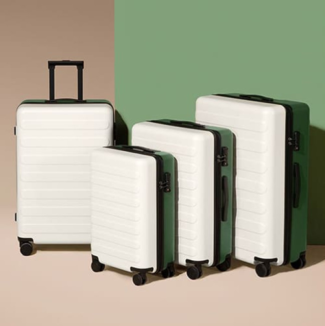 Чемодан Ninetygo Rhine Luggage 26'' Белый/Зеленый