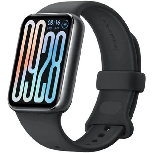 Фитнес-браслет Xiaomi Smart Band 9 Pro M2401B1 (Международная версия) Серый, с черным силиконовым ремешком