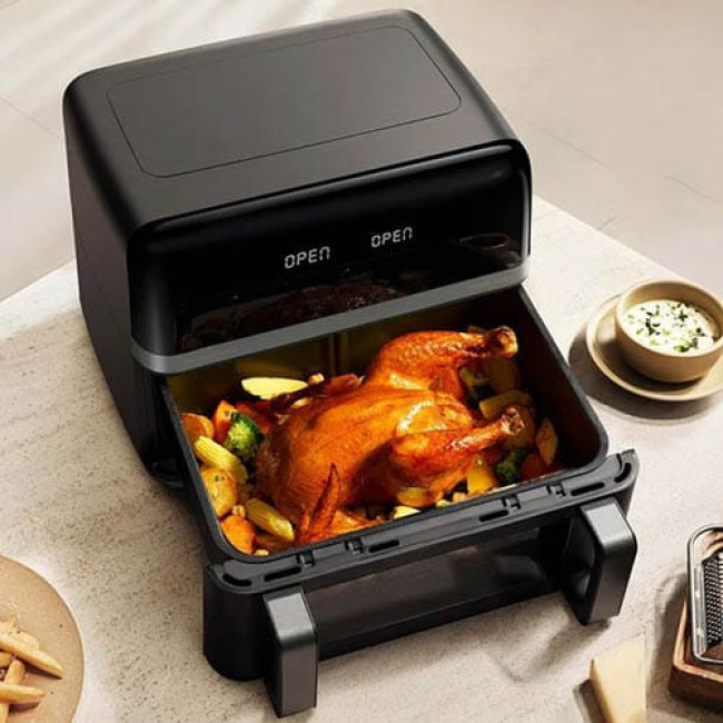 Аэрогриль (аэрофритюрница) Trouver Air Fryer FD20 Pro AF-5518ATB Черный Аэрогриль (аэрофритюрница) Trouver Air Fryer FD20 Pro AF-5518ATB Черный