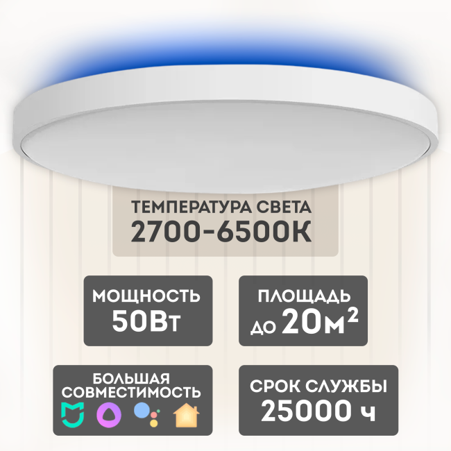 Потолочная лампа Yeelight Arwen Ceiling Light 550S -555mm (YLXD013-A) Потолочная лампа Yeelight Arwen Ceiling Light 550S -555mm (YLXD013-A)