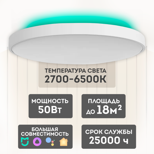 Потолочная лампа Yeelight Arwen Ceiling Light 450S (YLXD013) Потолочная лампа Yeelight Arwen Ceiling Light 450S (YLXD013)