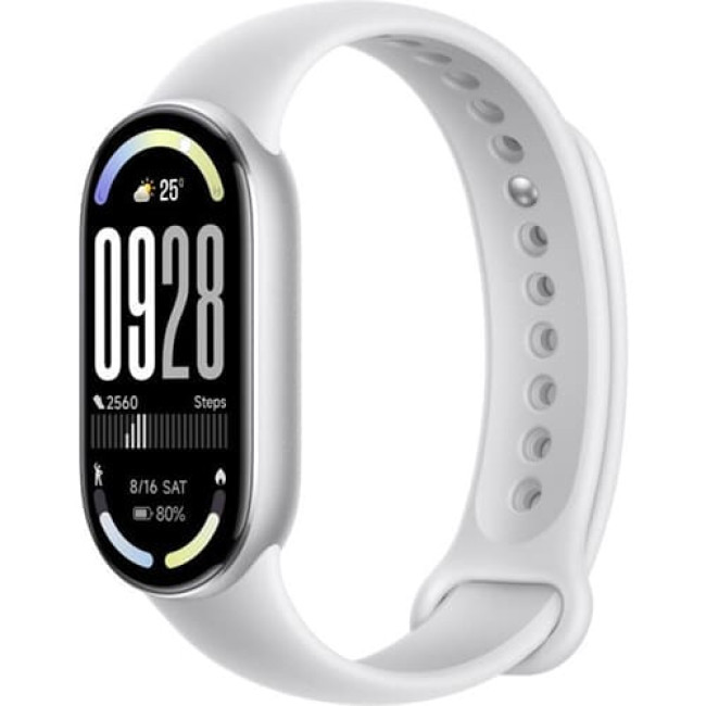 Фитнес-браслет Xiaomi Smart Band 10 (Международная версия) Серебристый, с белым силиконовым ремешком Фитнес-браслет Xiaomi Smart Band 10 (Международная версия) Серебристый, с белым силиконовым ремешком