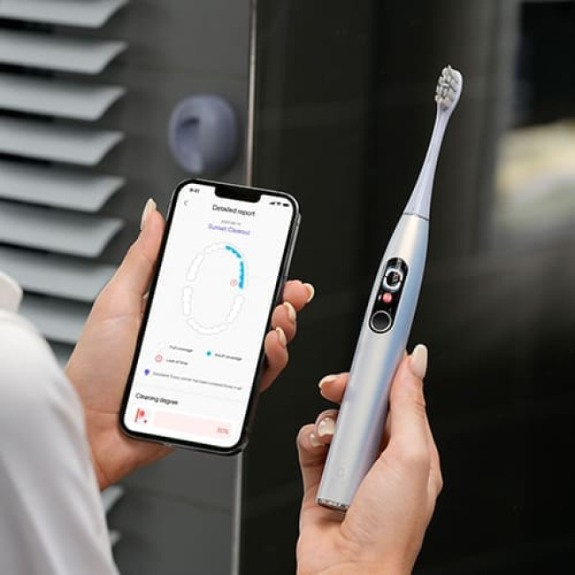 Электрическая зубная щетка Oclean X Pro Digital Серебристый Электрическая зубная щетка Oclean X Pro Digital Серебристый