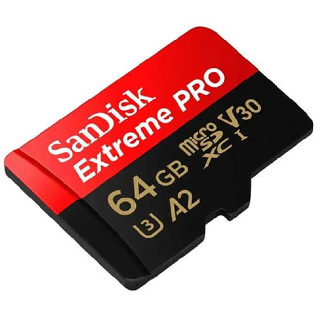 Карта памяти SanDisk Extreme PRO microSDXC SDSQXCU-064G-GN6MA 64GB (с адаптером)