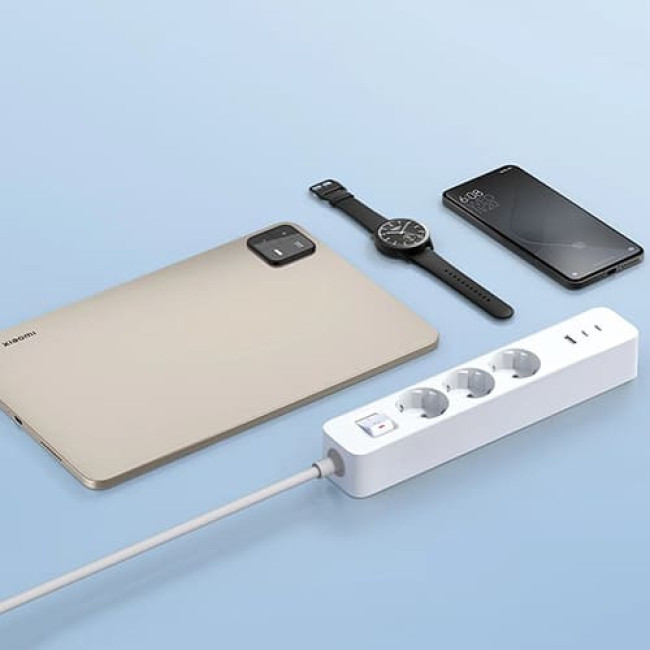 Сетевой фильтр Xiaomi 20W Power Strip 2C1A XMCXB01EU Европейская версия Белый