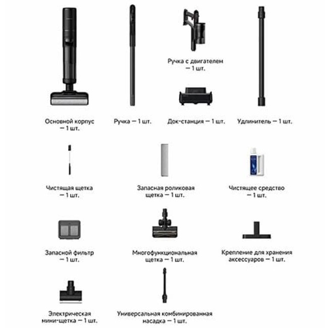 Пылесос Dreame H12 Dual FlexReach Wet and Dry Vacuum HHV31A (Международная версия) Черный Пылесос Dreame H12 Dual FlexReach Wet and Dry Vacuum HHV31A (Международная версия) Черный