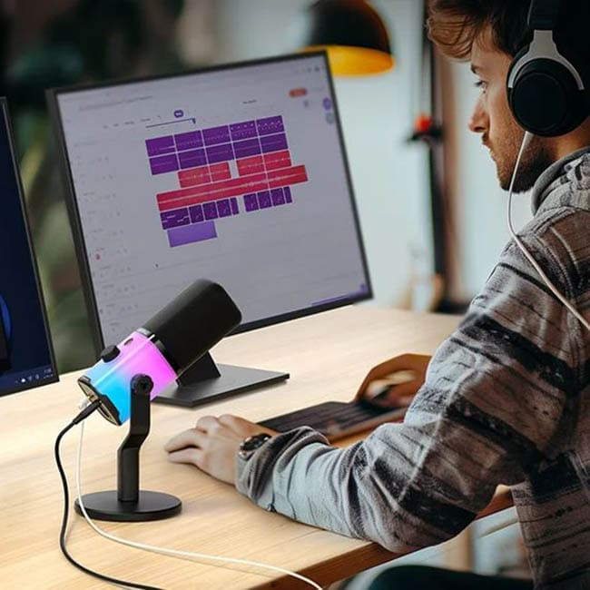 Микрофон Maono PD100X RGB Черный Микрофон Maono PD100X RGB Черный