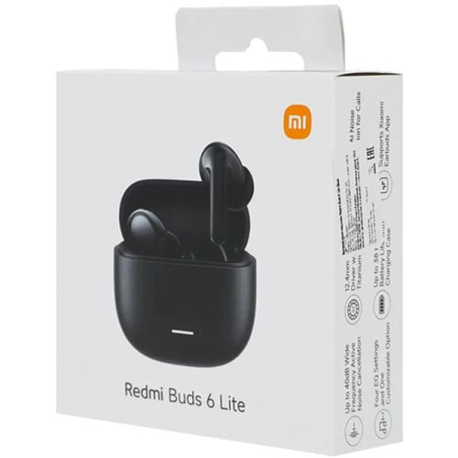 Наушники Redmi Buds 6 Lite M2349E1 (Международная версия) Черный Наушники Redmi Buds 6 Lite M2349E1 (Международная версия) Черный