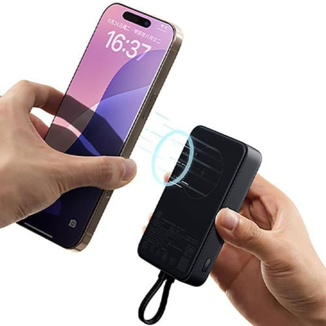 Аккумулятор внешний Xiaomi Magnetic Power Bank WPB1007MI 10000mAh (Международная версия) Черный Аккумулятор внешний Xiaomi Magnetic Power Bank WPB1007MI 10000mAh (Международная версия) Черный