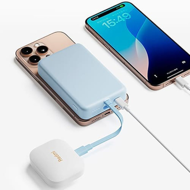 Аккумулятор внешний Xiaomi Magnetic Power Bank WPB1007MI 10000mAh (Международная версия) Голубой Аккумулятор внешний Xiaomi Magnetic Power Bank WPB1007MI 10000mAh (Международная версия) Голубой