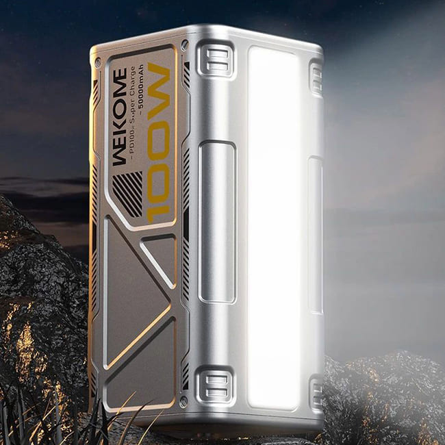 Внешний аккумулятор Wekome WP-08 50000 mAh 100W Серебристый Внешний аккумулятор Wekome WP-08 50000 mAh 100W Серебристый