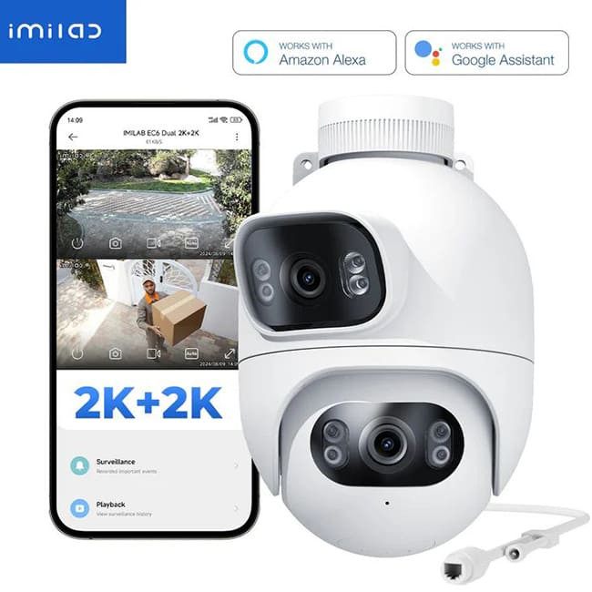IP-камера Imilab EC6 Dual 2K+2K WiFi Plug-in Spotlight Camera (Международная версия) IP-камера Imilab EC6 Dual 2K+2K WiFi Plug-in Spotlight Camera (Международная версия)