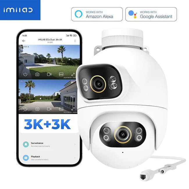 IP-камера Imilab EC6 Dual 3K+3K WiFi Plug-in Spotlight Camera (Международная версия) IP-камера Imilab EC6 Dual 3K+3K WiFi Plug-in Spotlight Camera (Международная версия)
