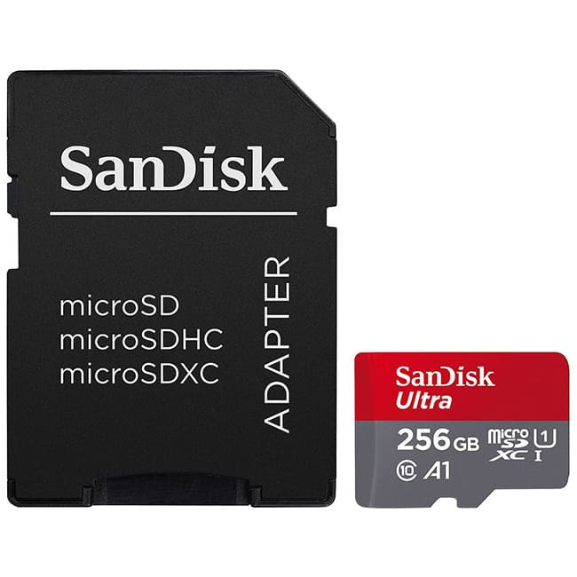 Карта памяти SanDisk Ultra microSDXC 256GB (SDSQUAC-256G-GN6MA 256GB) + SD адаптер