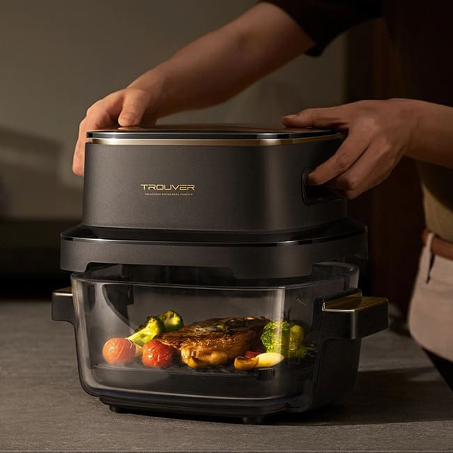 Аэрогриль (аэрофритюрница) Trouver Air Fryer Metalish AF20 Pro 4+2.5L (Международная версия) Черный