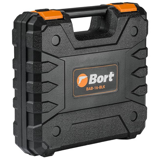 Аккумуляторная дрель-шуруповерт Bort BAB-16-BLK 93414868 (два АКБ, кейс)