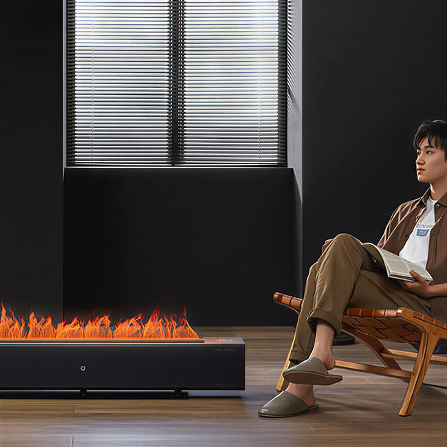 Конвектор Xiaomi Mijia Baseboard Electric Heater Graphene Heating Simulated Flame Edition 2200W TJXDNQ06ZM (с переходником на евровилку)