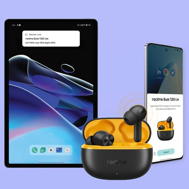 Наушники Realme Buds T200 Lite Черный