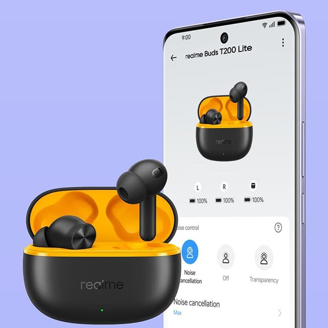 Наушники Realme Buds T200 Lite Черный