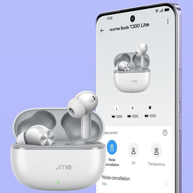 Наушники Realme Buds T200 Lite Белый