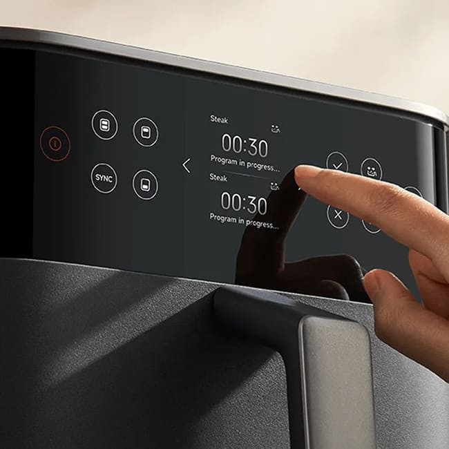 Аэрогриль (аэрофритюрница) Xiaomi Smart Double Stack Air Fryer 12L MAF-DS1201 (BHR0883EU) Международная версия Черный