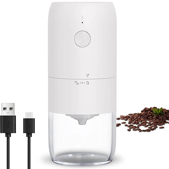 Аккумуляторная кофемолка Circle Joy Electric Coffee Grinder KMDJ-2A Белый