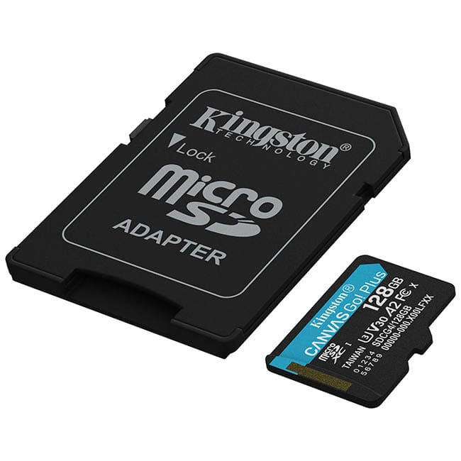 Карта памяти Kingston Canvas Go! microSDXC 128 ГБ (SDCG4/128GB) + SD адаптер