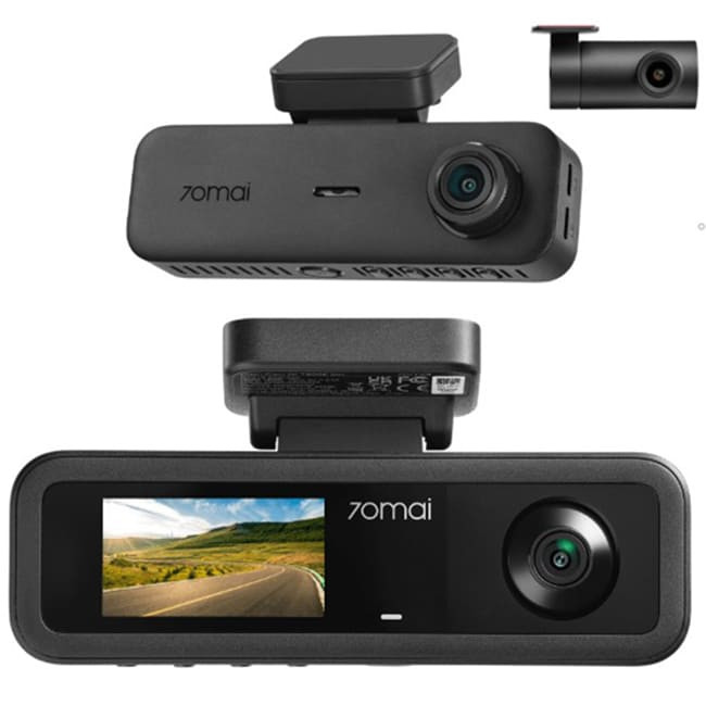 Видеорегистратор 70mai Dash Cam T400-1 + Камера заднего вида (Международная версия) Черный