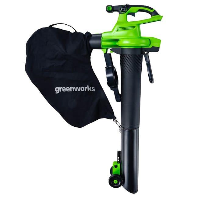 Воздуходувка-пылесос Greenworks GD40BVII 40V (370 км/ч) аккумуляторная, без АКБ и ЗУ 2406907