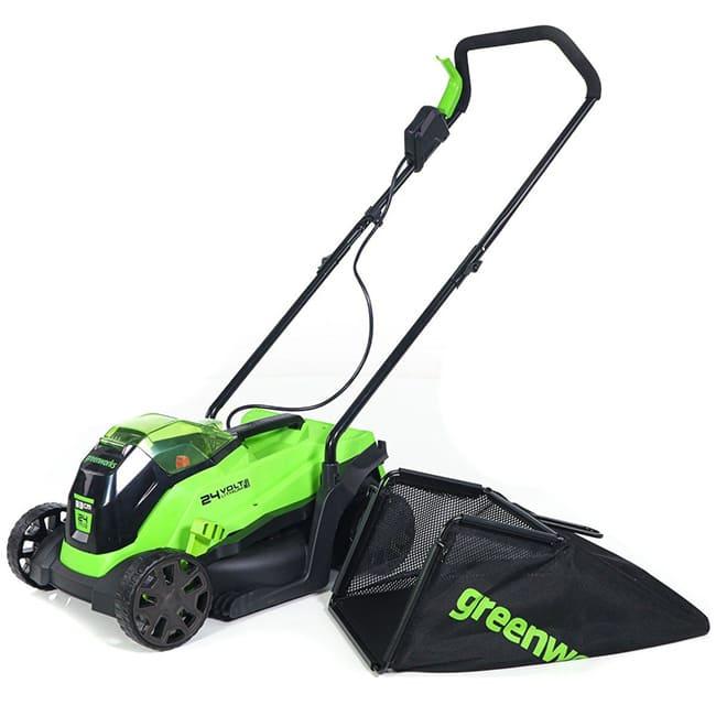 Газонокосилка Greenworks GD24LM33K4 24V (33 см) аккумуляторная, с АКБ 4 А/ч и ЗУ 2516107UB