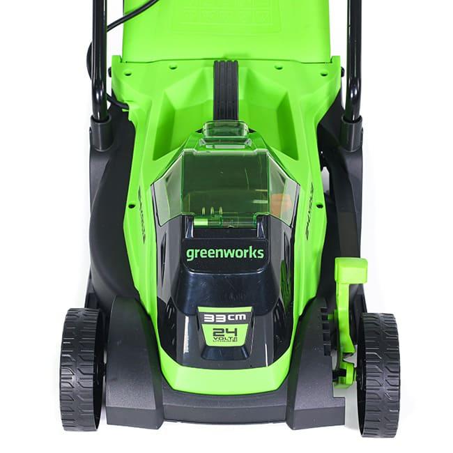 Газонокосилка Greenworks GD24LM33K4 24V (33 см) аккумуляторная, с АКБ 4 А/ч и ЗУ 2516107UB