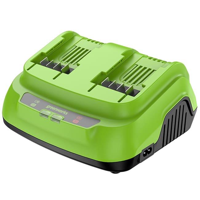 Ультрабыстрое зарядное устройство Greenworks 24V 8А G24X2C8 на 2 аккумулятора 2958807