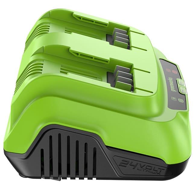 Ультрабыстрое зарядное устройство Greenworks 24V 8А G24X2C8 на 2 аккумулятора 2958807