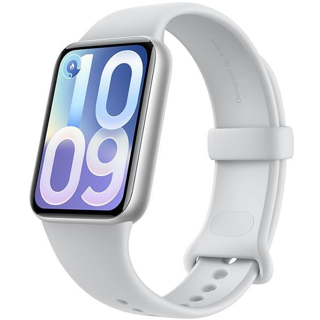 Фитнес-браслет Xiaomi Smart Band 10 Pro M2552B1 (Международная версия) Серебристый, со светло-серым силиконовым ремешком