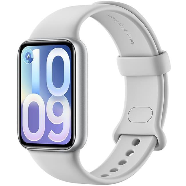 Фитнес-браслет Xiaomi Smart Band 10 Pro M2552B1 (Международная версия) Серебристый, со светло-серым силиконовым ремешком
