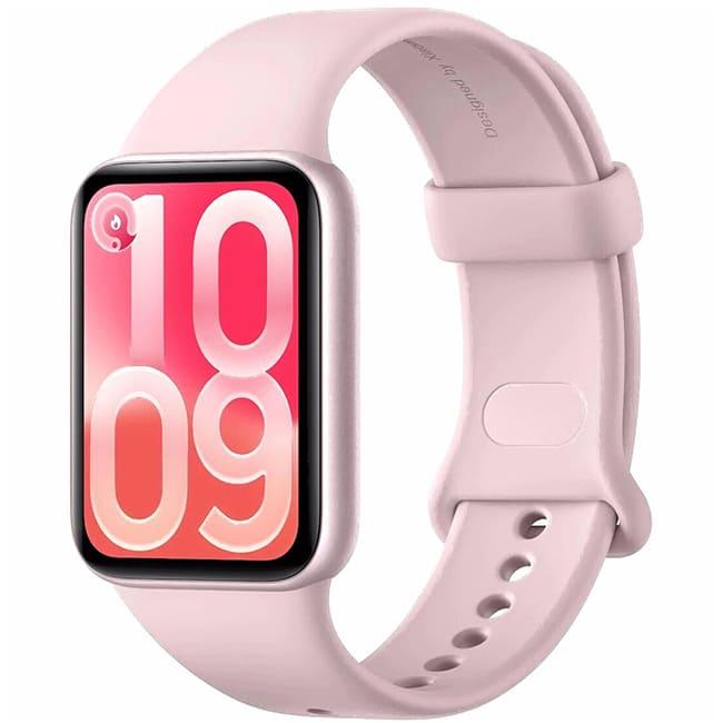 Фитнес-браслет Xiaomi Smart Band 10 Pro M2552B1 (Международная версия) Розовый, с розовым силиконовым ремешком